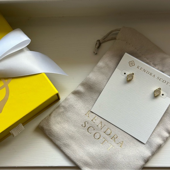 Kendra Scott Kinsley Stud Earrings in Iridescent Drusy - Picture 4 of 4